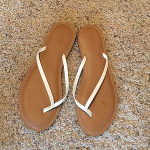 White flip flops